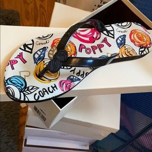 Coach Poppy flip flops BRAND NEW sz 8!